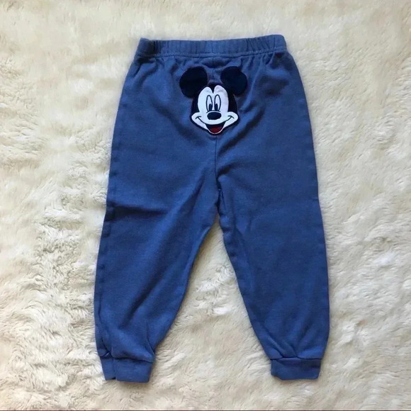 Mickey  Mouse Blue Toddler Sweatpants Size 24M - Picture 1 of 10